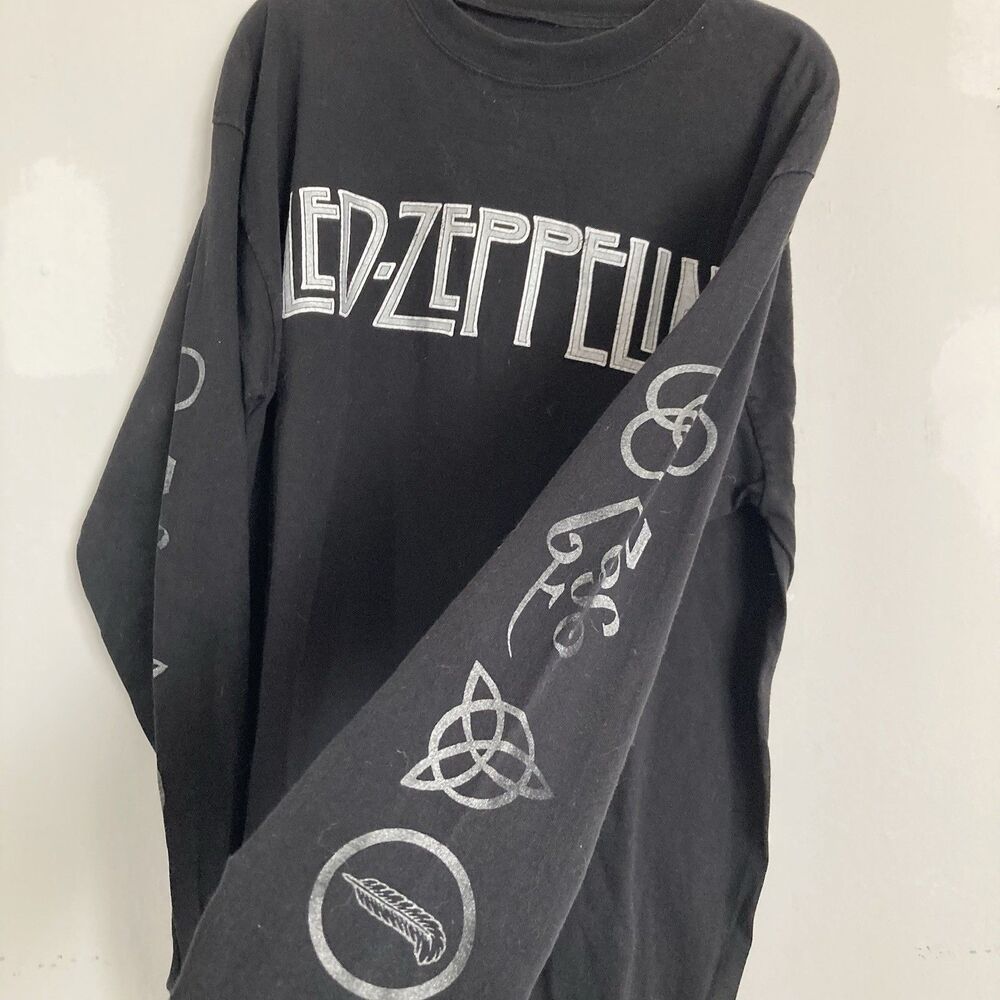 Vintage 90’s Led Zepellin Tshirt Long Sleeve LARGE? No Tag Cotton - Picture 2 of 7